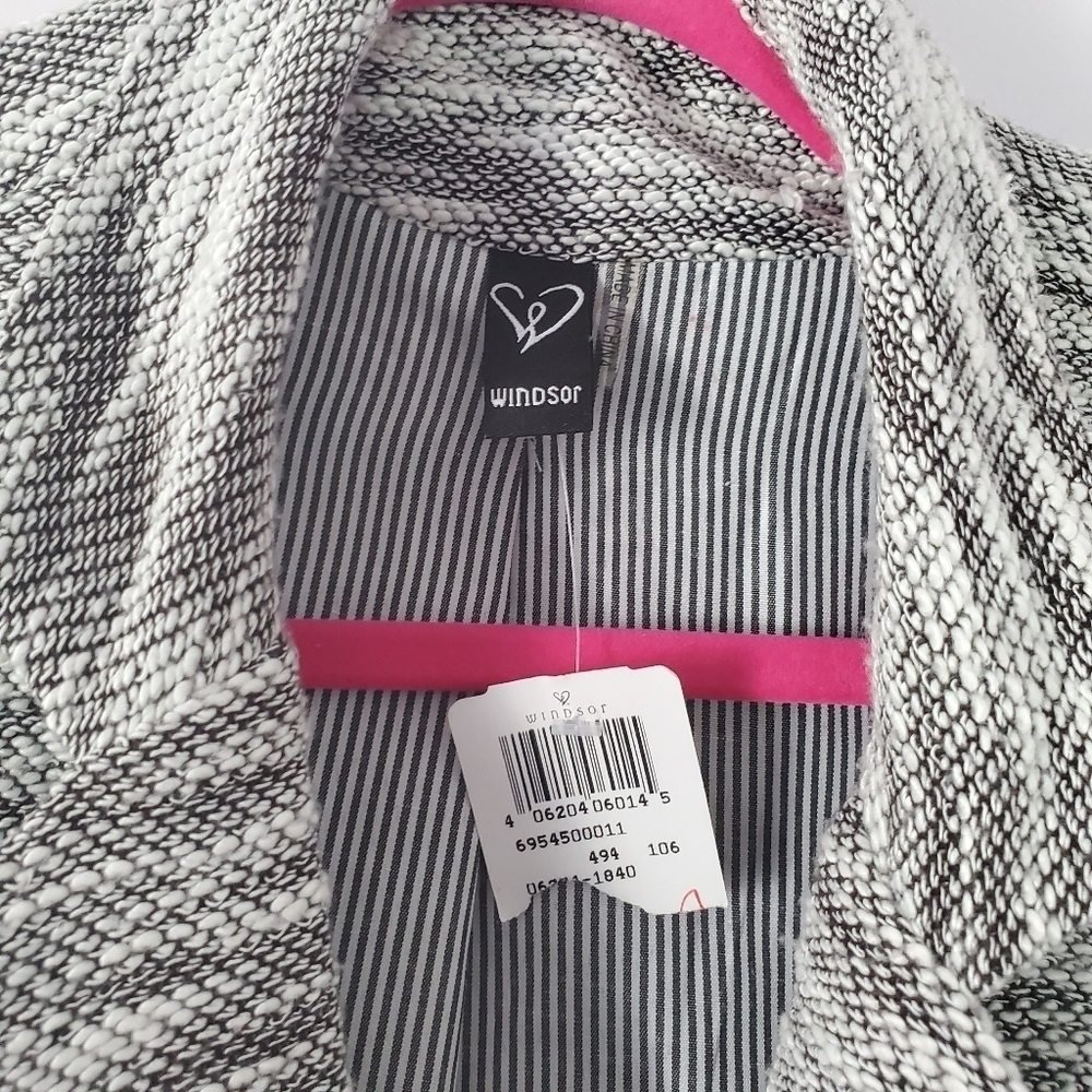 Windsor NWT Black White Coat Large - Picture 5 of 9